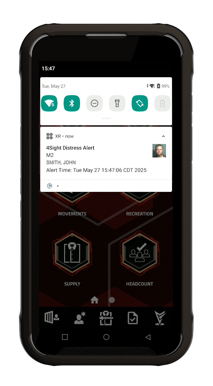 4sight alert on mobile command xr