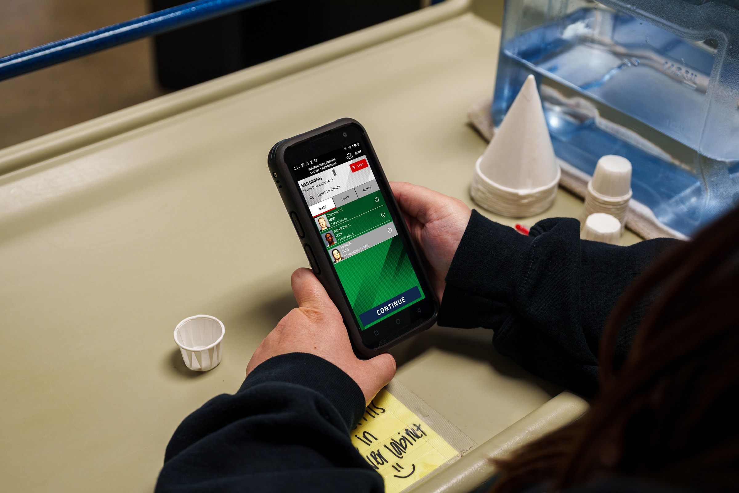 Due med orders in the Medication Manager module on Mobile Command XR