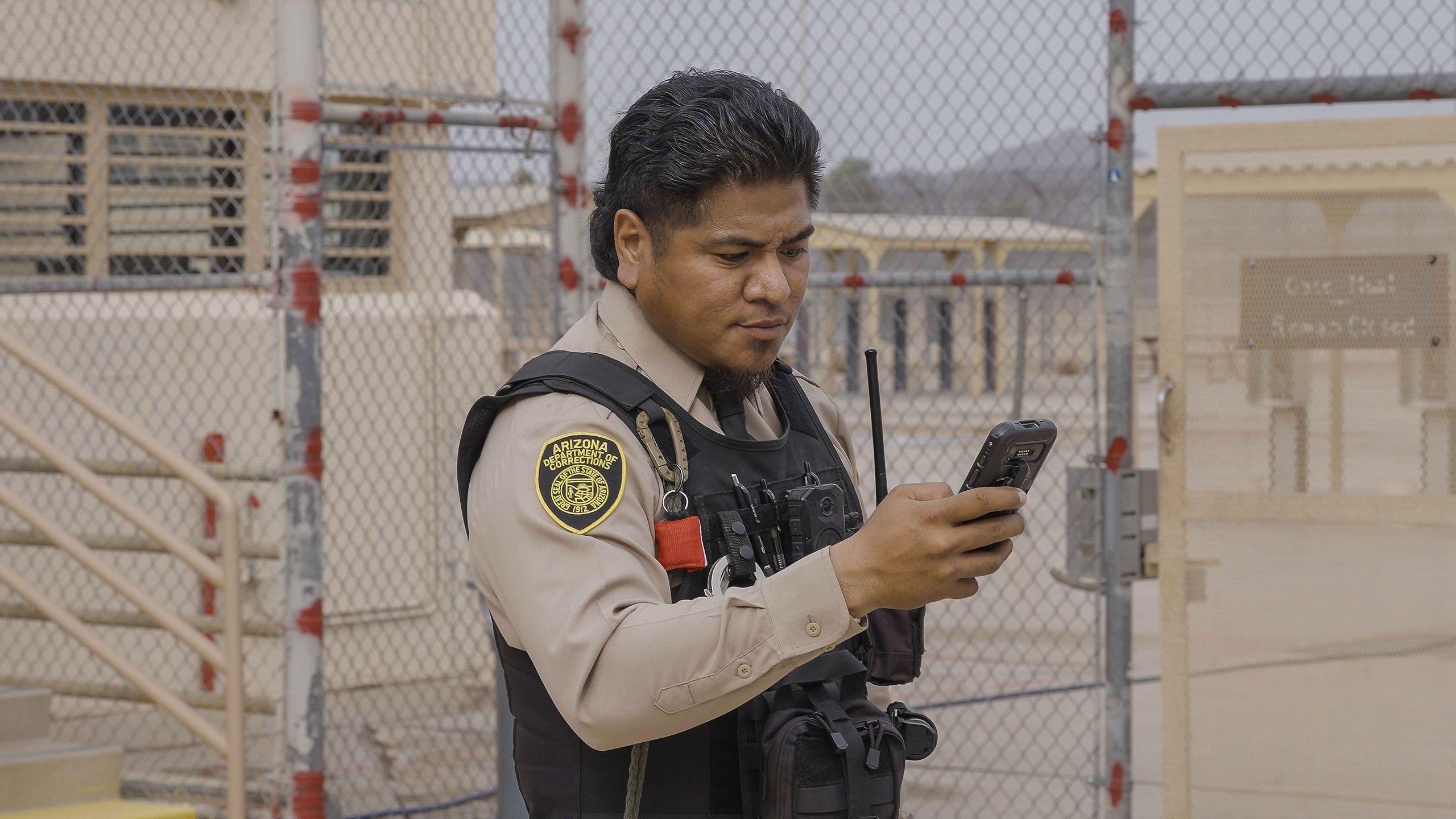 Officer on shift with a SPARTAN 3 in hand
